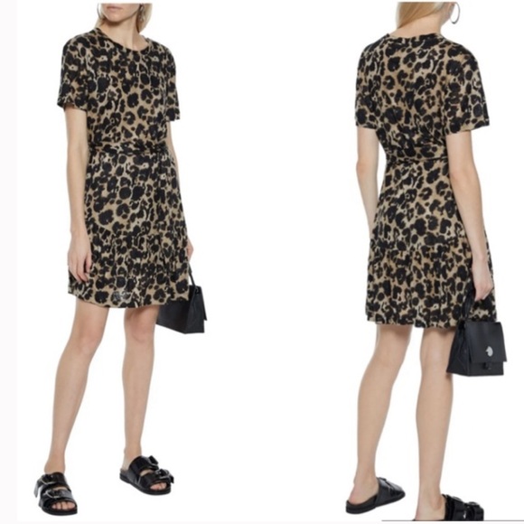 NWT Current/Elliott 'Crystal' leopard print midi dress 1(S) - Picture 1 of 10